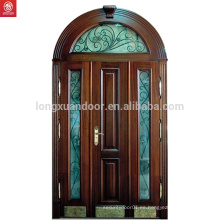 Precio Puerta Principal de Madera Sólida con Vidrio